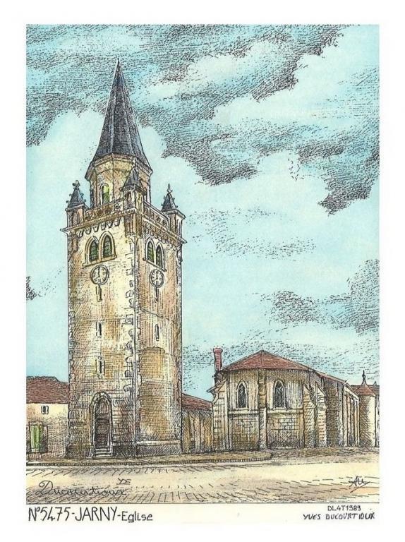 Jarny-eglise dessin couleur